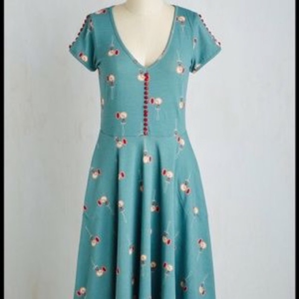 Effie’s Heart size medium pocket watch clock print dress